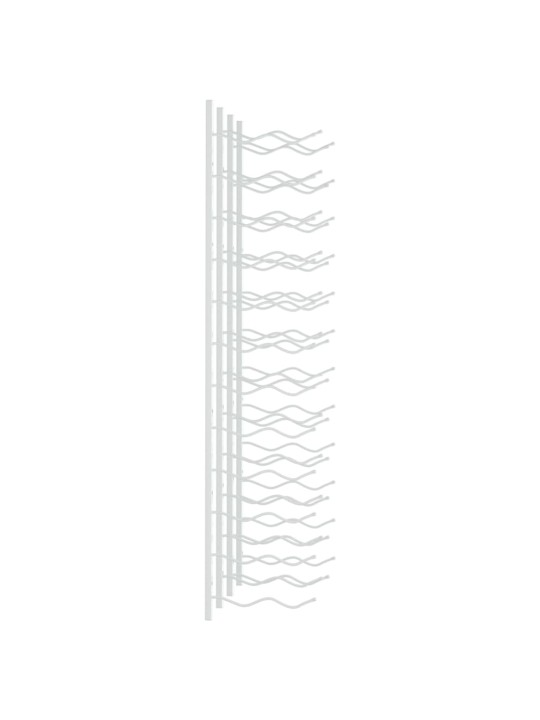 Sienas vīna pudeļu plaukti 24 pudelēm, 2 gab., balti, dzelzs