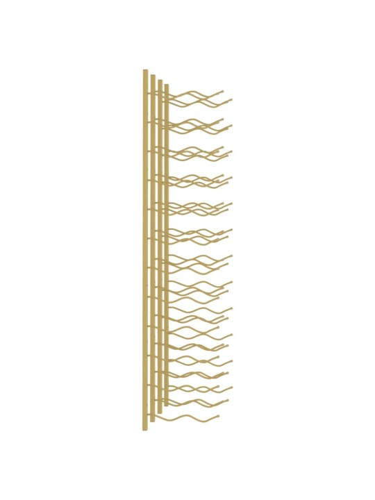 Sienas vīna pudeļu plaukti 24 pudelēm, 2 gab., zeltaina dzelzs
