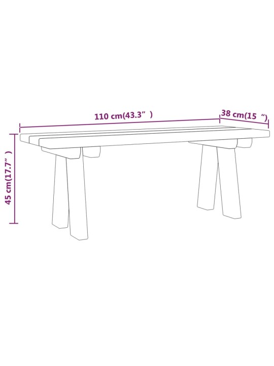 Dārza sols, 110 cm, impregnēts priedes masīvkoks