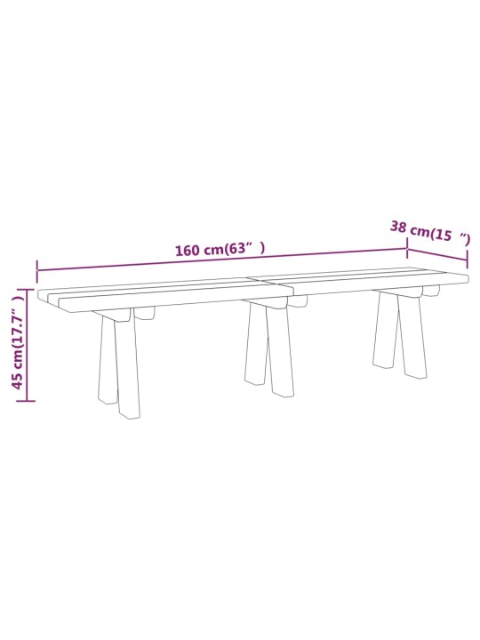 Dārza sols, 160 cm, impregnēts priedes masīvkoks