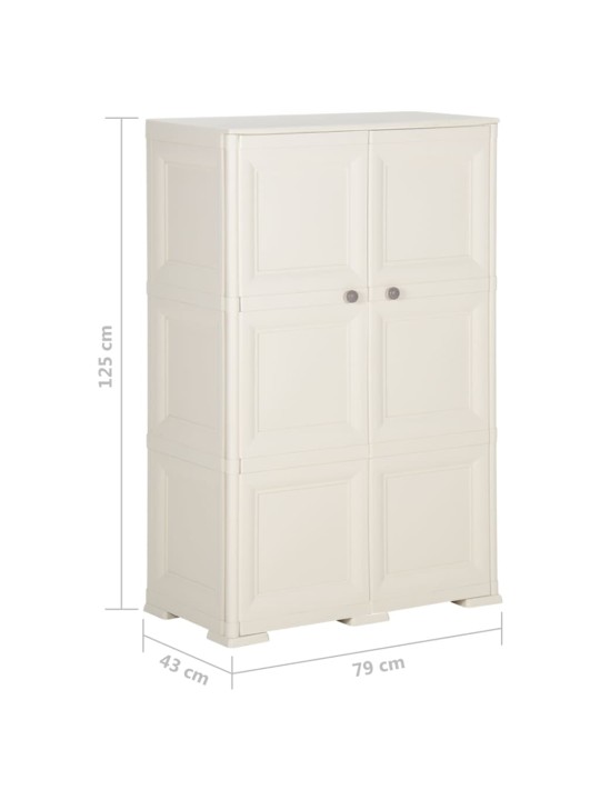 Skapis, 79x43x125 cm, plastmasa, koka imitācija