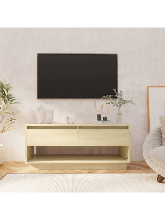 Tv skapītis, 102x41x44 cm, inženierijas koks, ozolkoka krāsa