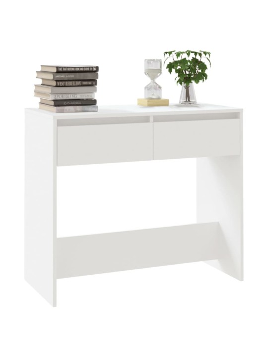 Konsoles galdiņš, balts, 89x41x76,5 cm, tērauds