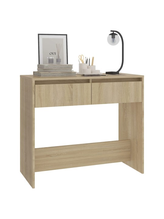 Konsoles galdiņš, ozolkoka krāsa, 89x41x76,5 cm, tērauds