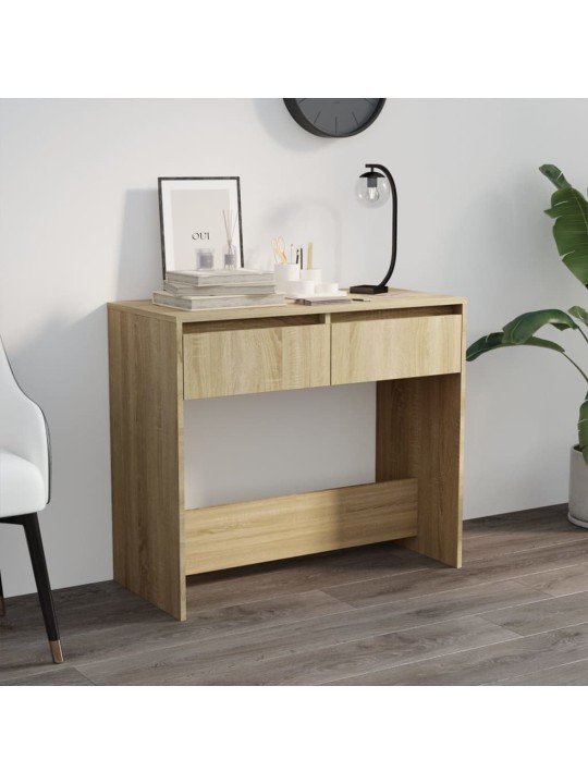 Konsoles galdiņš, ozolkoka krāsa, 89x41x76,5 cm, tērauds