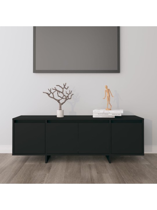 Tv skapītis, melns, 120x30x40,5 cm, inženierijas koks