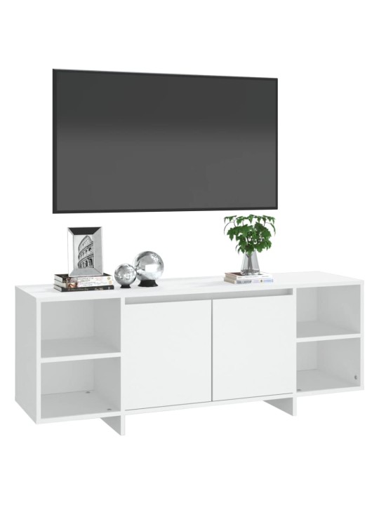 Tv skapītis, balts, 130x35x50 cm, inženierijas koks