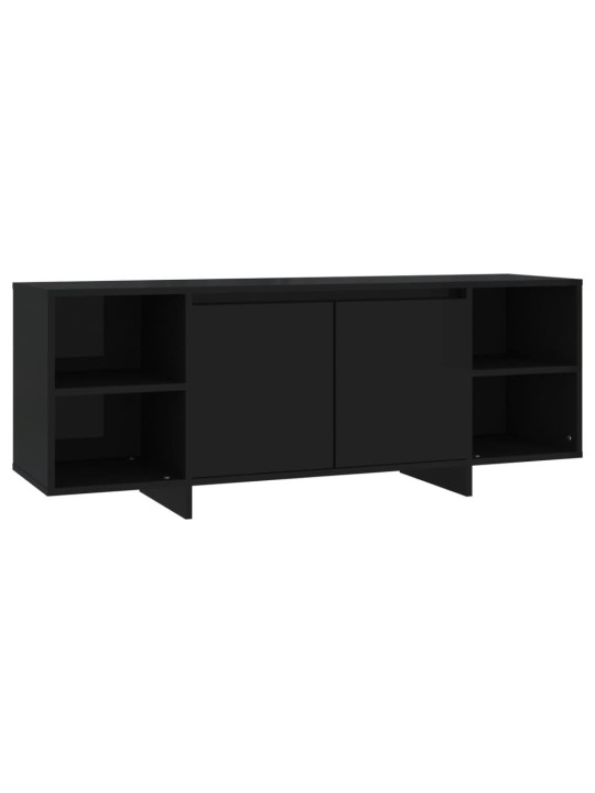 Tv skapītis, melns, 130x35x50 cm, inženierijas koks