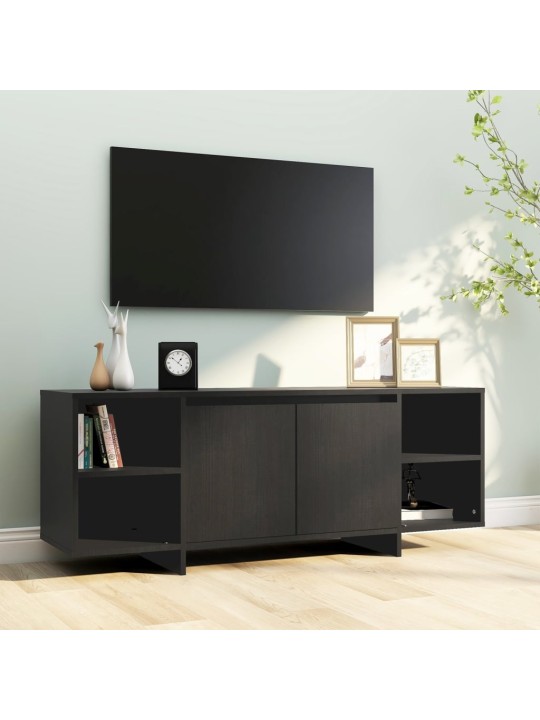 Tv skapītis, melns, 130x35x50 cm, inženierijas koks