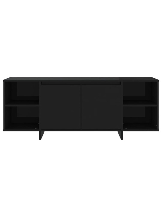 Tv skapītis, melns, 130x35x50 cm, inženierijas koks
