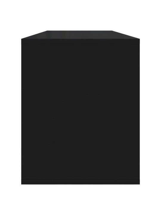 Tv skapītis, melns, 130x35x50 cm, inženierijas koks