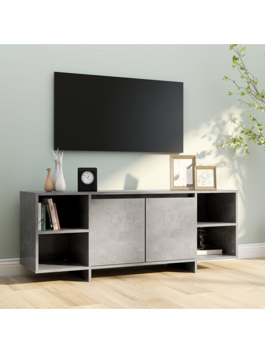 Tv skapītis, betona pelēks, 130x35x50 cm, inženierijas koks