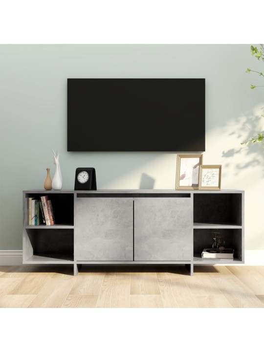 Tv skapītis, betona pelēks, 130x35x50 cm, inženierijas koks