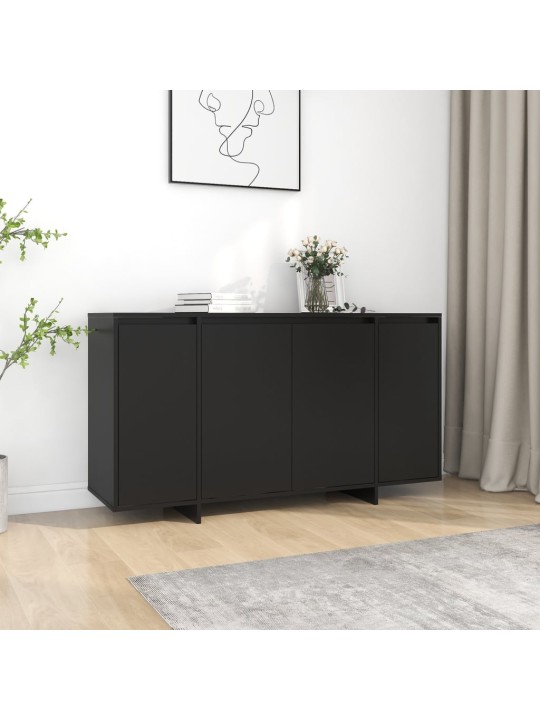 Kumode, melns, 135x41x75 cm, inženierijas koks