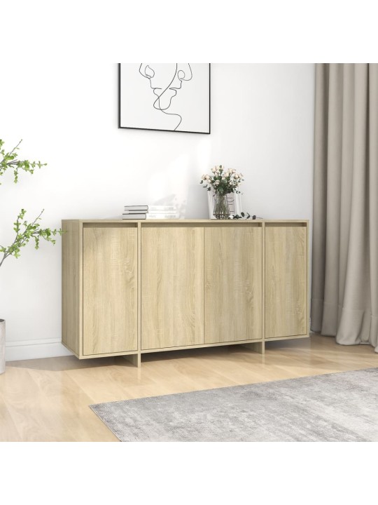 Kumode, ozolkoka krāsā, 135x41x75 cm, inženierijas koks