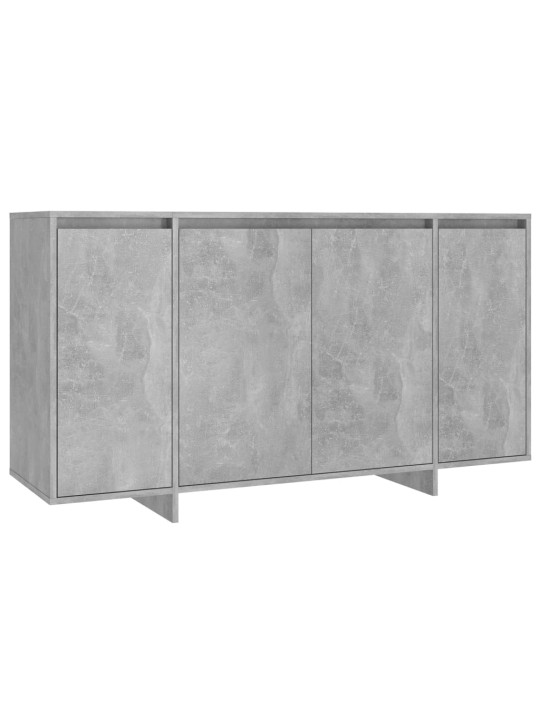 Kumode, betona pelēka, 135x41x75 cm, inženierijas koks