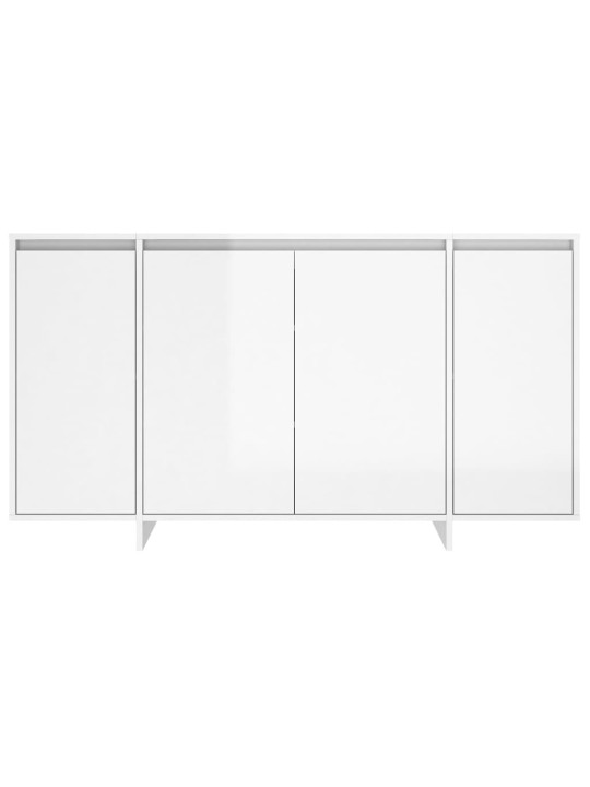 Kumode, spīdīgi balta, 135x41x75 cm, inženierijas koks