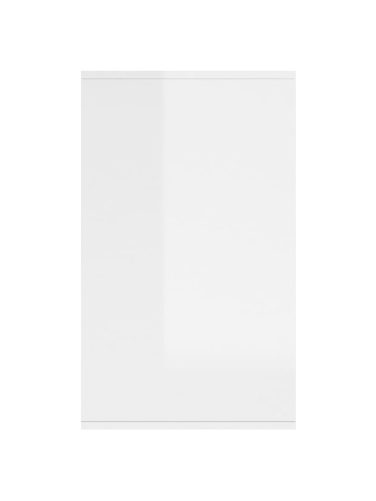Kumode, spīdīgi balta, 135x41x75 cm, inženierijas koks