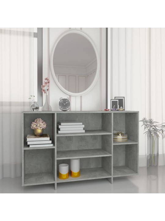 Kumode, betona pelēka, 120x30x75 cm, inženierijas koks