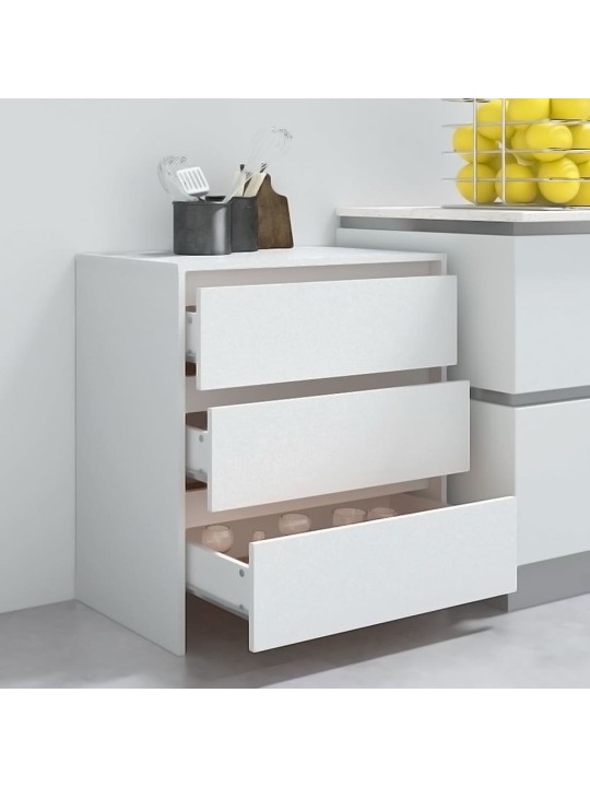 Kumode, balta, 70x41x75 cm, inženierijas koks