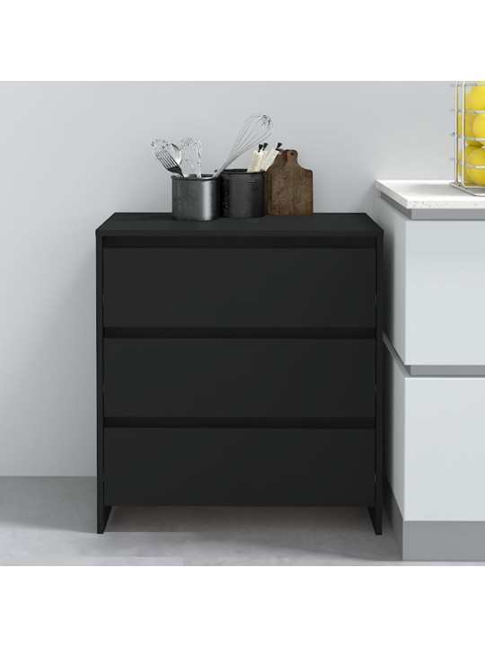 Kumode, melna, 70x41x75 cm, inženierijas koks