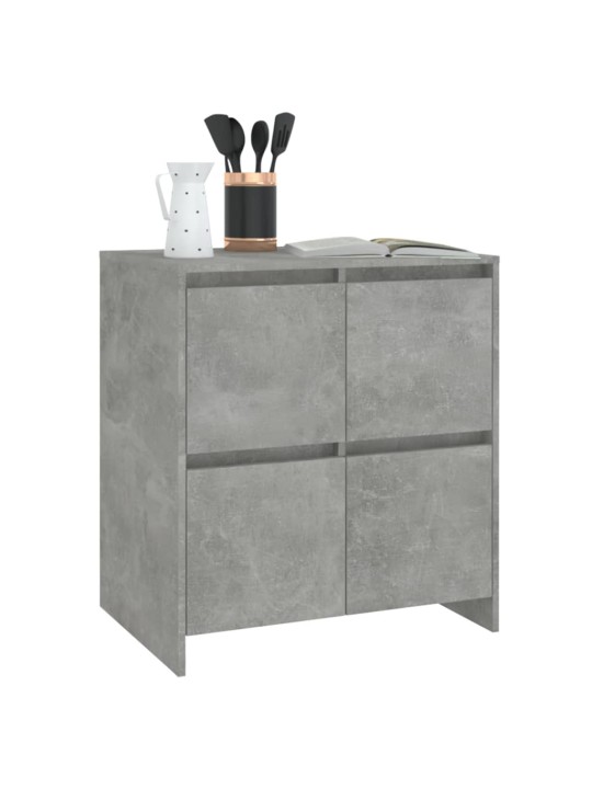 Kumode, betona pelēka, 70x41x75 cm, inženierijas koks