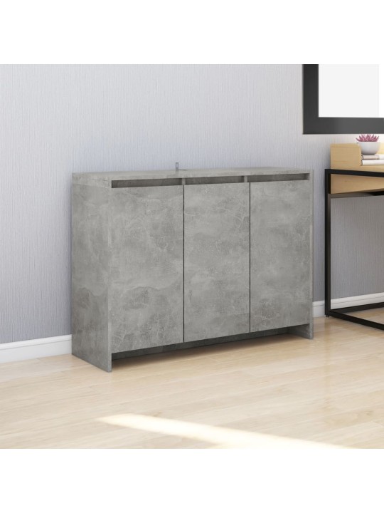 Kumode, betona pelēka, 102x33x75 cm, inženierijas koks