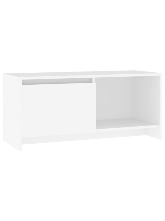 Tv skapītis, balts, 90x35x40 cm, inženierijas koks