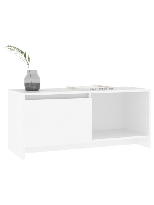 Tv skapītis, balts, 90x35x40 cm, inženierijas koks