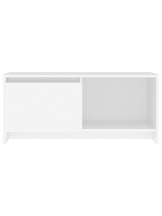 Tv skapītis, balts, 90x35x40 cm, inženierijas koks
