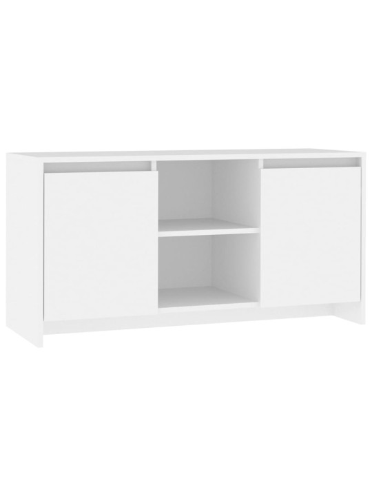 Tv skapītis, balts, 102x37,5x52,5 cm, inženierijas koks