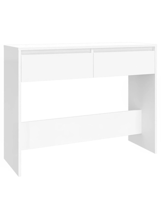 Konsoles galdiņš, balts, 100x35x76,5 cm, inženierijas koks