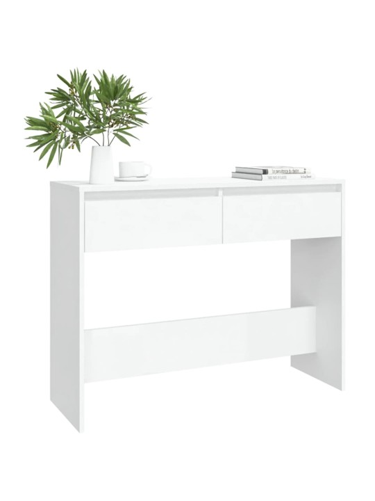 Konsoles galdiņš, balts, 100x35x76,5 cm, inženierijas koks