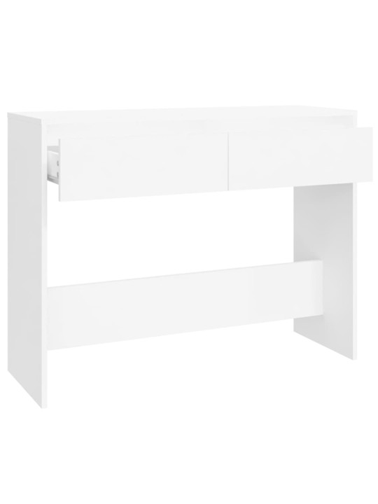 Konsoles galdiņš, balts, 100x35x76,5 cm, inženierijas koks