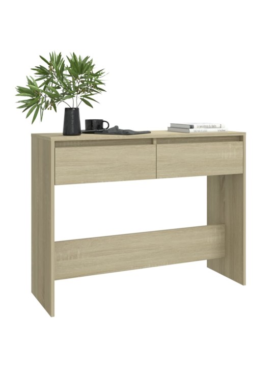 Konsoles galdiņš, ozolkoka, 100x35x76,5 cm, skaidu plāksne