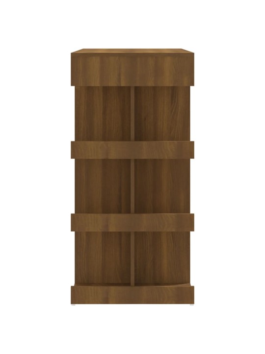 Bāra galds ar plauktu, brūns ozolkoks, 100x50x101,5 cm