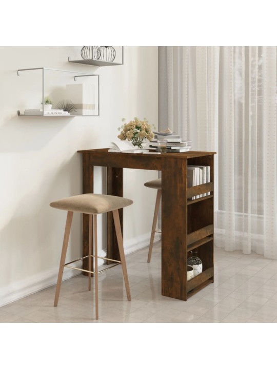 Bāra galds ar plauktu ozolkoka 102x50x103,5cm inženierijas koks