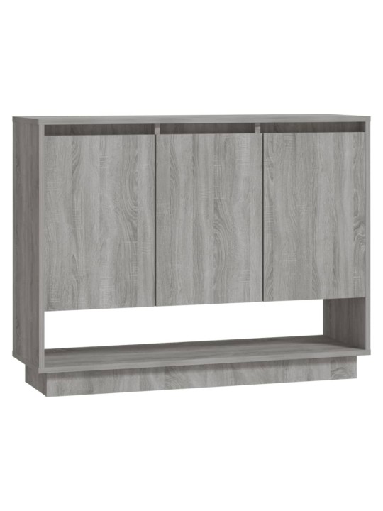 Kumode, pelēka ozolkoka, 97x31x75 cm, inženierijas koks