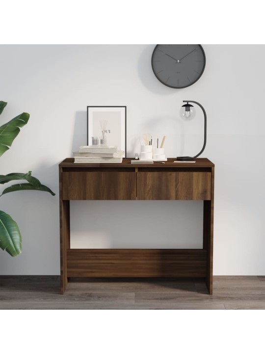 Konsoles galdiņš, ozolkoka krāsā, 89x41x76,5 cm, skaidu plāksne