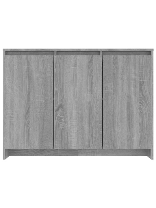 Kumode, pelēka ozolkoka krāsa, 102x33x75 cm, inženierijas koks
