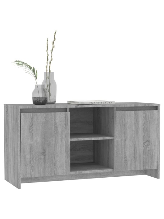 Tv skapītis pelēcīgs ozolkoks 102x37,5x52,5cm inženierijas koks