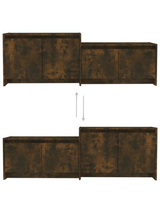 Tv skapītis, ozolkoka krāsa, 146,5x35x50 cm, inženierijas koks