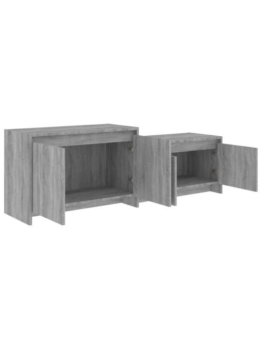 Tv skapītis, pelēka ozolkoka, 146,5x35x50 cm, inženierijas koks