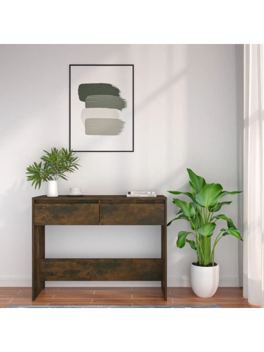 Konsoles galdiņš, ozolkoka, 100x35x76,5 cm, skaidu plāksne
