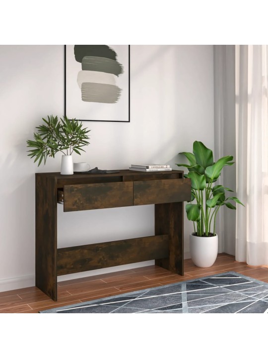 Konsoles galdiņš, ozolkoka, 100x35x76,5 cm, skaidu plāksne