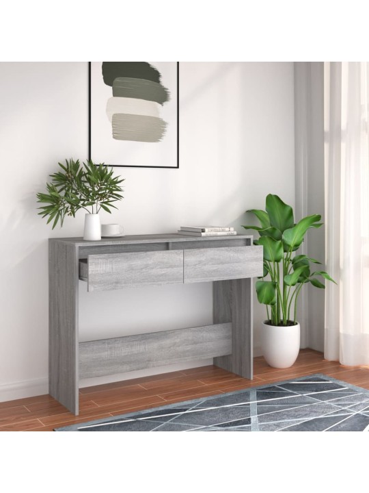 Konsoles galdiņš, pelēcīga ozola, 100x35x76,5 cm, skaidu plātne