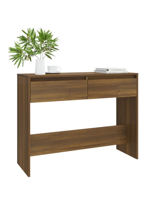 Konsoles galdiņš, ozolkoka, 100x35x76,5 cm, skaidu plāksne