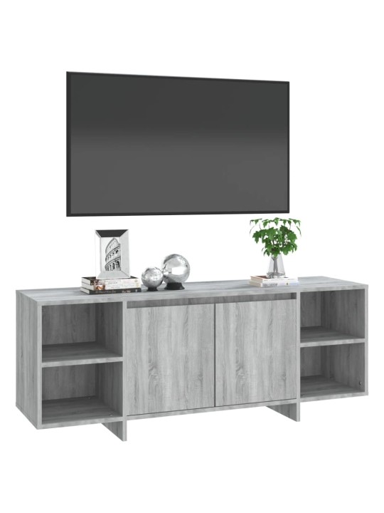 Tv skapītis, pelēka ozolkoka, 130x35x50 cm, inženierijas koks