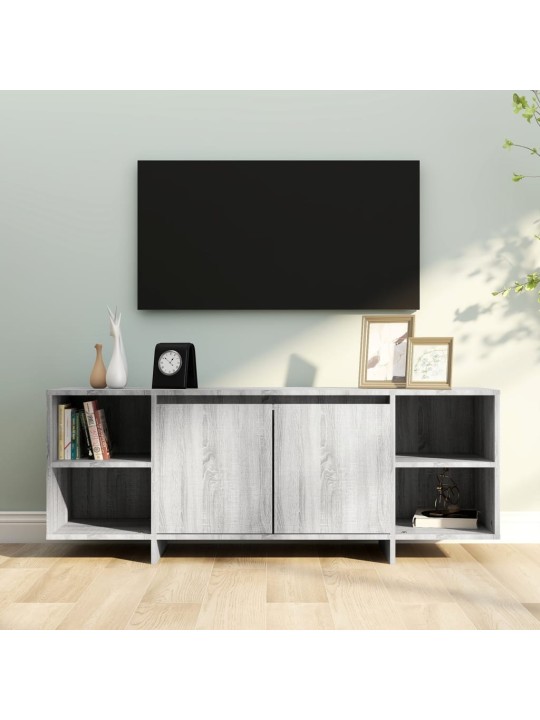 Tv skapītis, pelēka ozolkoka, 130x35x50 cm, inženierijas koks