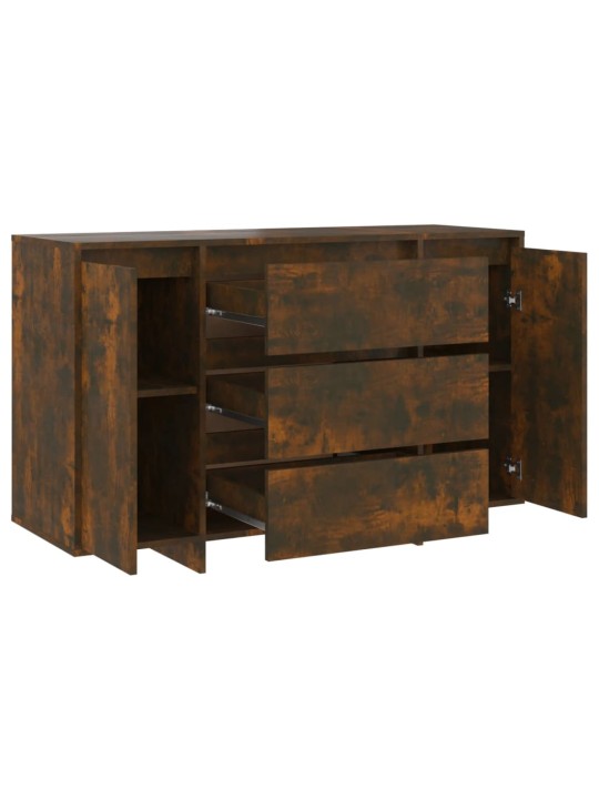 Kumode ar 3 atvilktnēm, ozolkoka, 120x41x75cm inženierijas koks